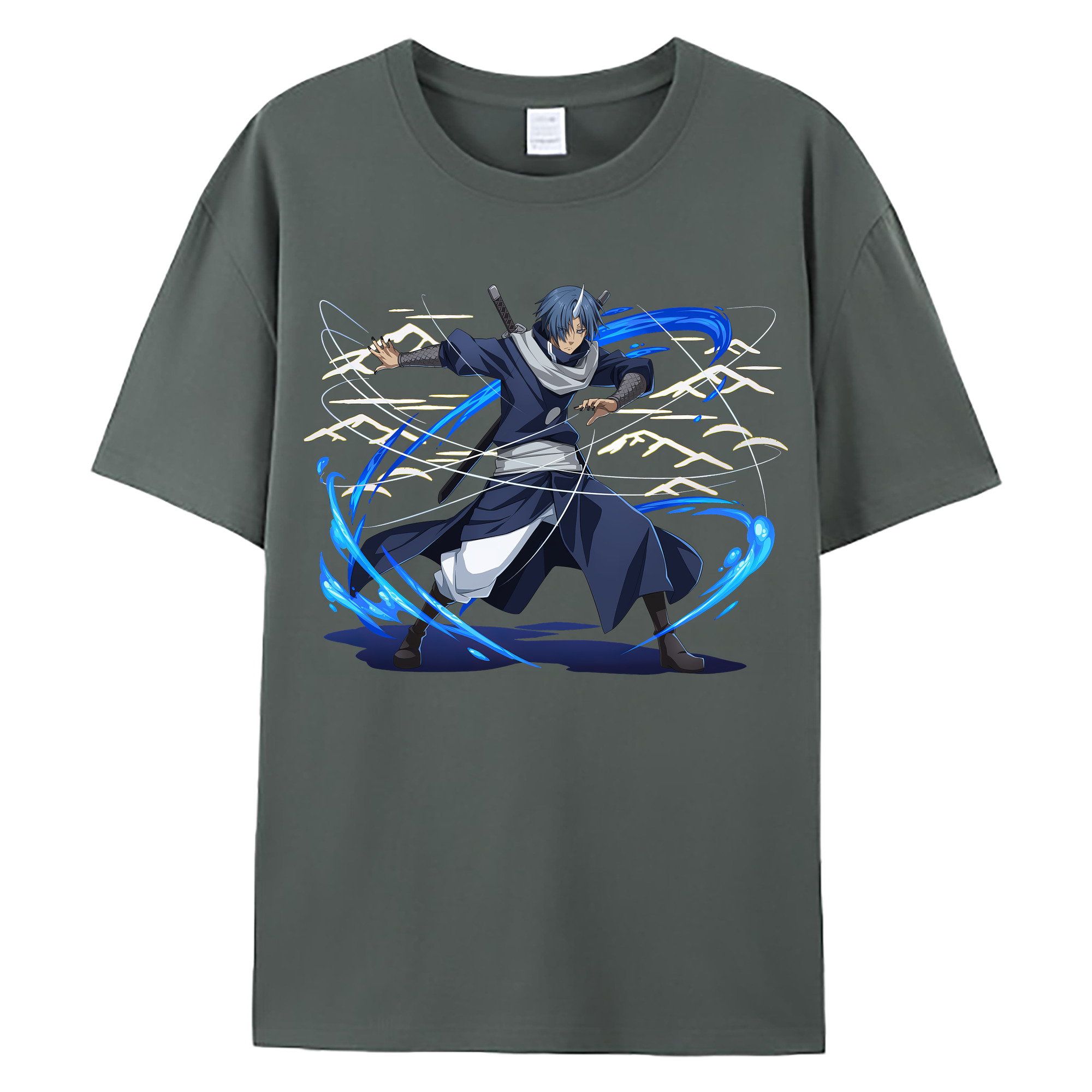 （画像用） 転スラ Regarding Reincarnated to Slime 綿100％ メンズ半袖Tシャツ｜肌触りやわらか＆通気性